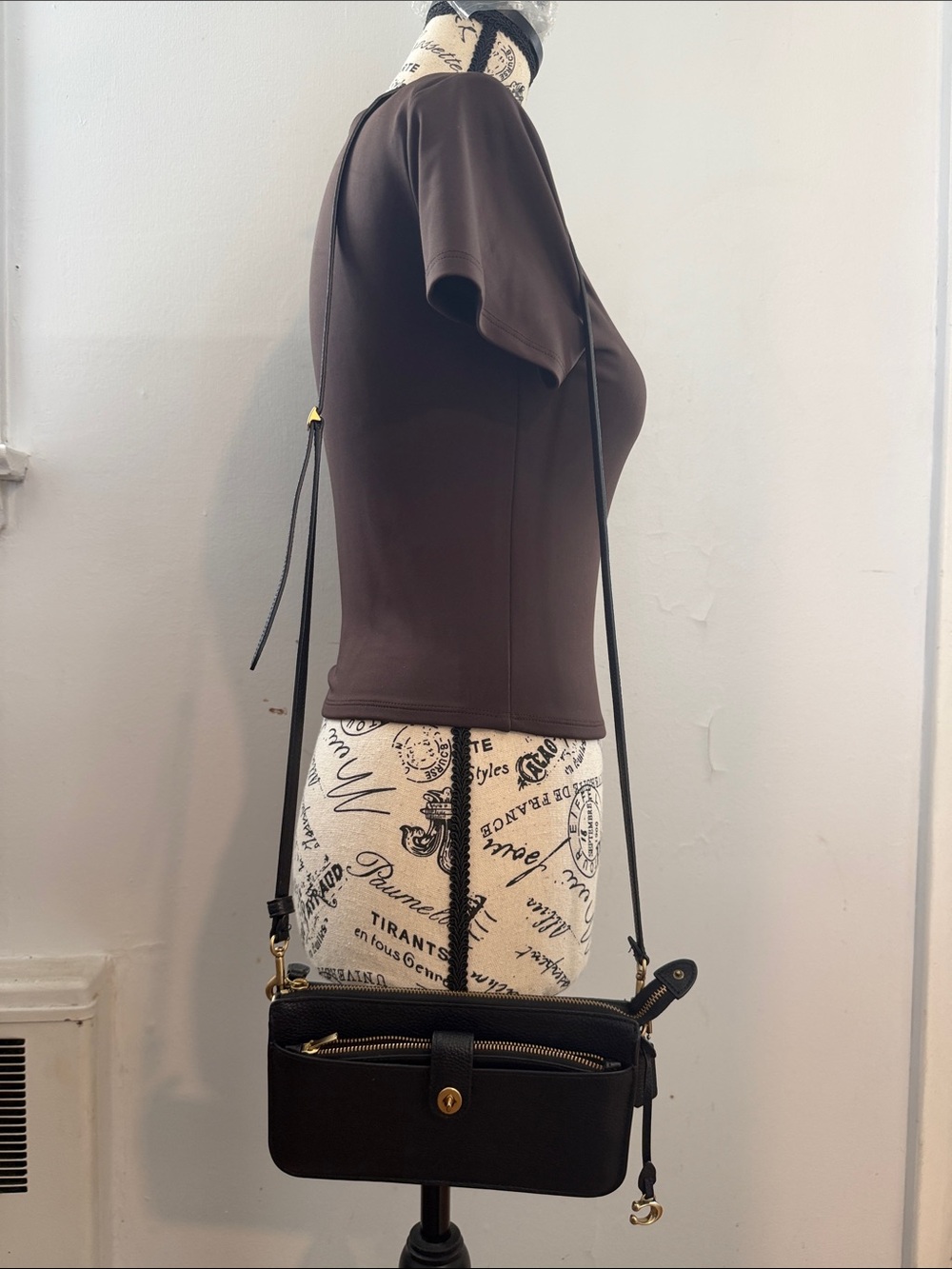 Coach Pebble Leather Noa Popup Bag with Removable Card Pouch